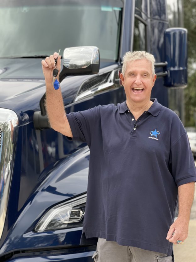 Mike Lamb with new truck keys
